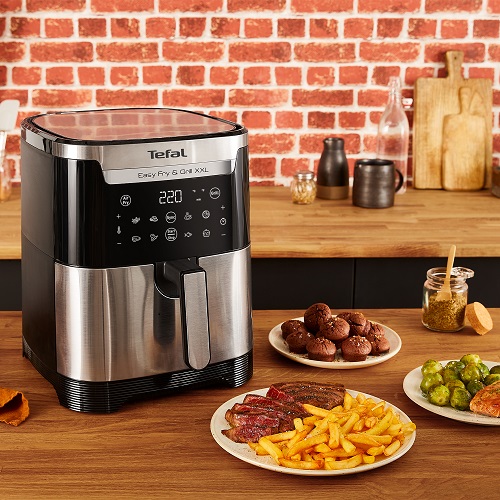 Tefal Easy Fry & Grill XXL - Oil less Fryer - 6.5L Capacity - 8 Preset Programs - Stainless Steel - Digital - EY801EEG