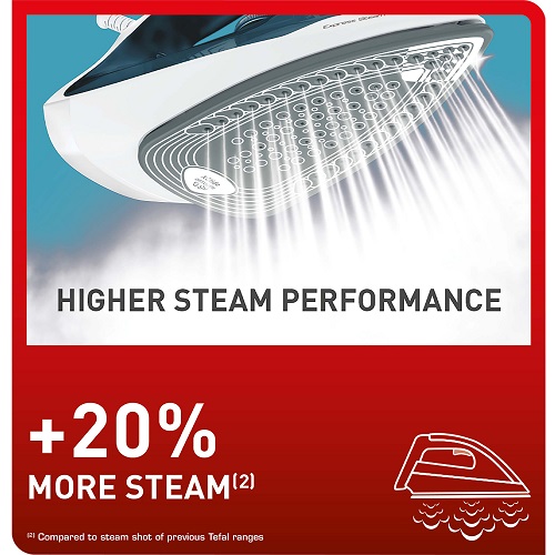 Tefal Express Steam BLUE BOREAL - Steam Iron - 2200W - Ceramic X- Glide Soleplate Technology - Continuous Steam Output up to 35 g/minute - Steam Boost up to 100 g/minute - FV2831E2 Tefal Express Steam BLUE BOREAL - Steam Iron - 2200W - Ceramic X- Glide Soleplate Technology - Continuous Steam Output up to 35 g/minute - Steam Boost up to 100 g/minute - FV2831E2