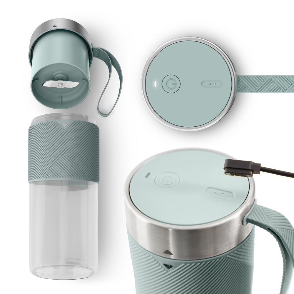Moulinex Lightmix, Portable Blender, 300ml, Eucalyptus - LM1C0410