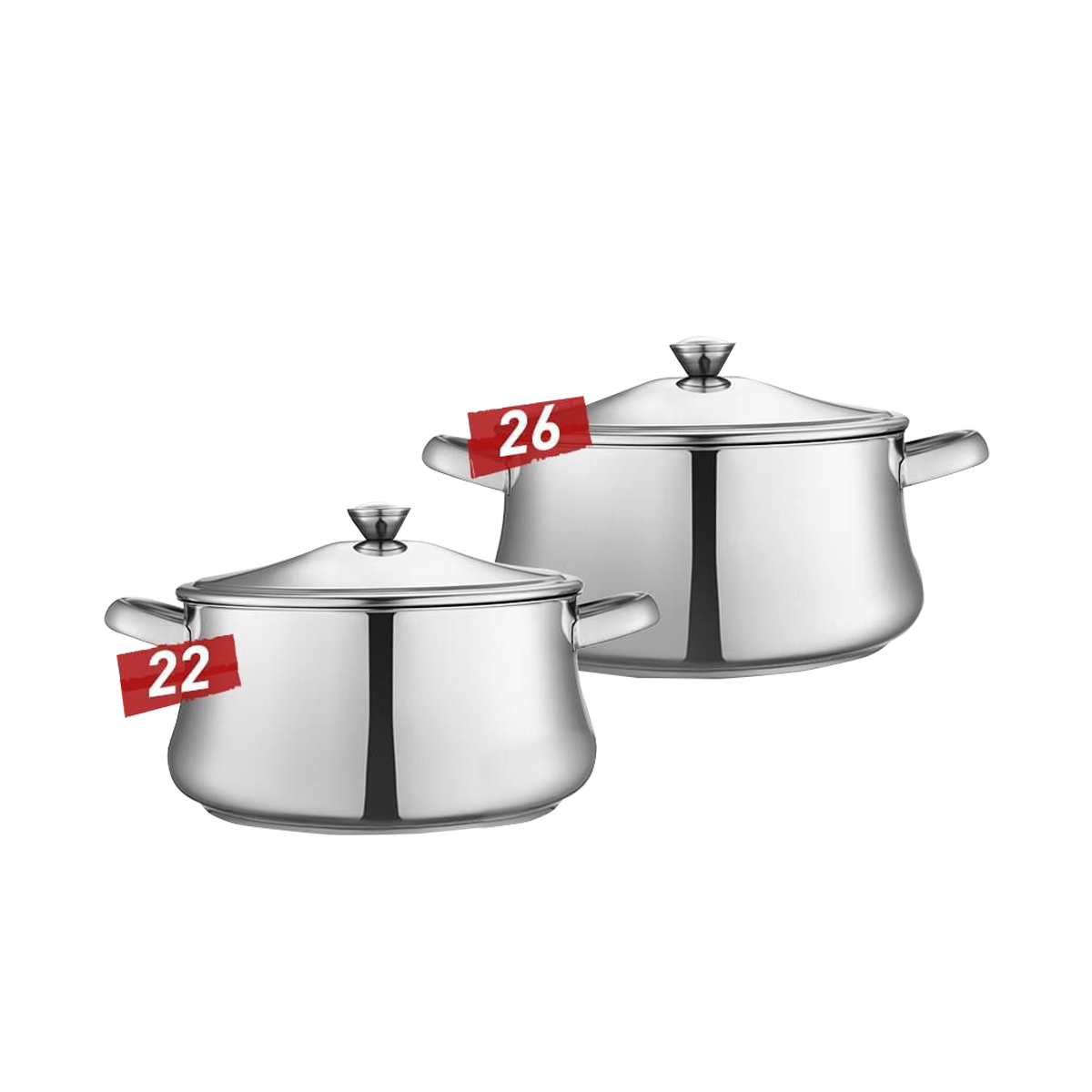 Zahran Stainless Steel Classic Stewpots - Size 22,26 Zahran Stainless Steel Classic Stewpots - Size 22,26