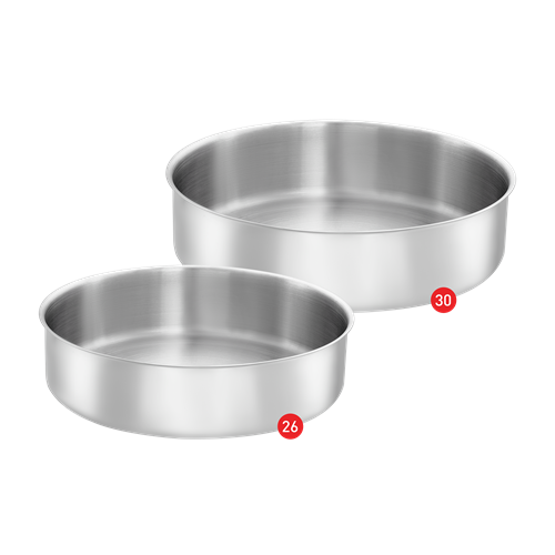 Zahran Stainless Steel Classic Round Oven Dish set 26 -28 Zahran Stainless Steel Classic Round Oven Dish set 26 -28
