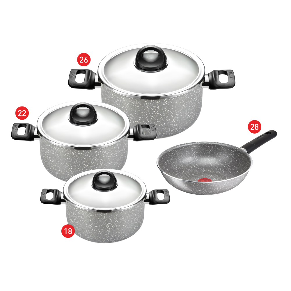 Tefal Cook Natural Frypan Set - Size 18,22 + Moulinex Blendeo Blender With Grinder, 450 Watt, 1.5 Liter - LM2B21EG Tefal Cook Natural Frypan Set - Size 18,22 + Moulinex Blendeo Blender With Grinder, 450 Watt, 1.5 Liter - LM2B21EG