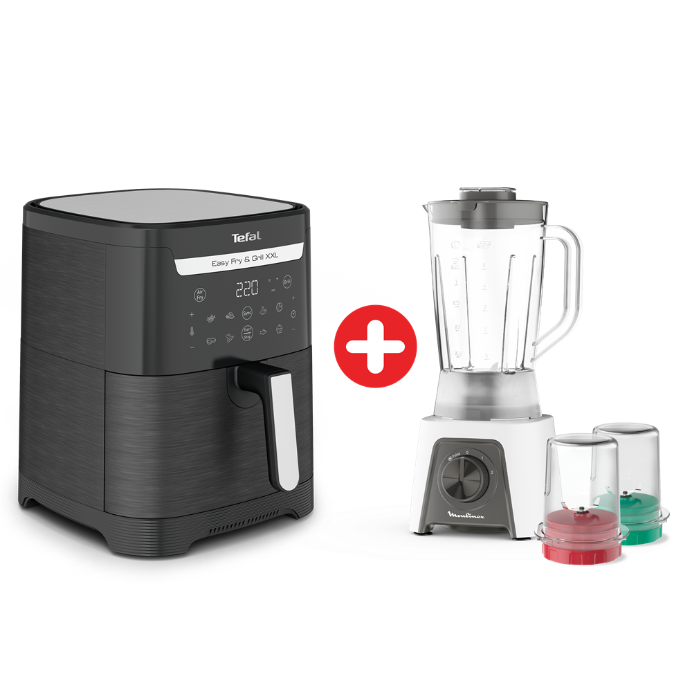 Tefal Easy Fry & Grill XXL - Oil less Fryer - 6.5L Capacity - 8 Preset Programs - Stainless Steel - Digital - EY801EEG Tefal Easy Fry & Grill XXL - Oil less Fryer - 6.5L Capacity - 8 Preset Programs - Stainless Steel - Digital - EY801EEG