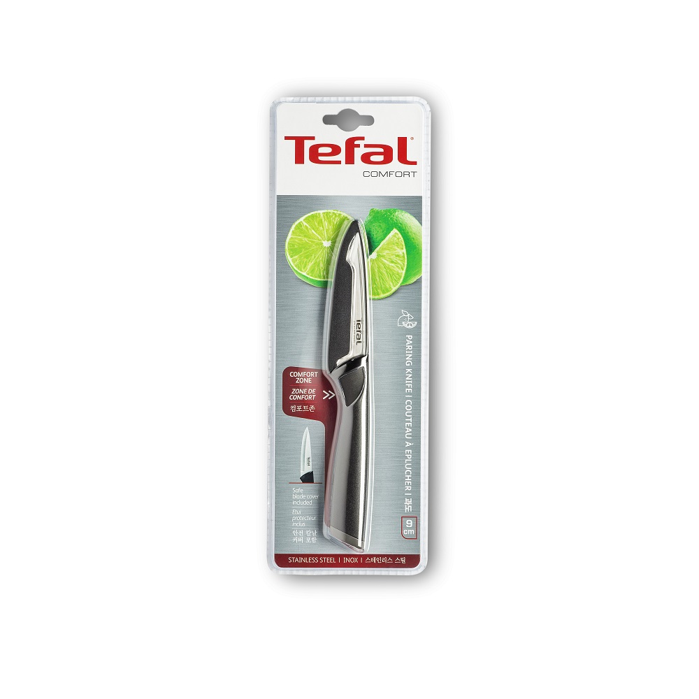 Tefal Comfort Paring Knife, 9 cm, Black - K2213504
