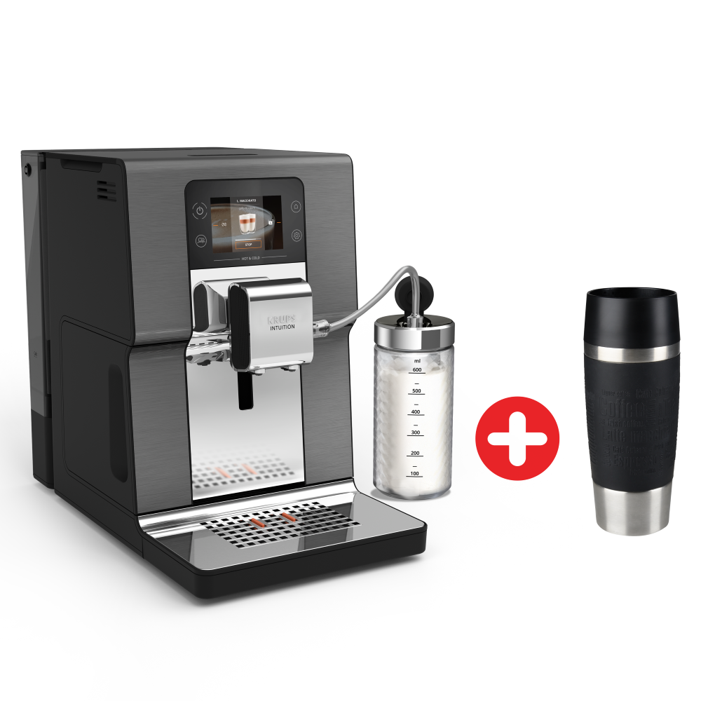 Krups Intuition Experience, Automatic Coffee Machine, 36 Hot & Cold Beverages, Cold Brew Aroma Technology, Made in France + Free Gift Tefal Travel Mug Classic 0.36L Krups Intuition Experience, Automatic Coffee Machine, 36 Hot & Cold Beverages, Cold Brew Aroma Technology, Made in France + Free Gift Tefal Travel Mug Classic 0.36L