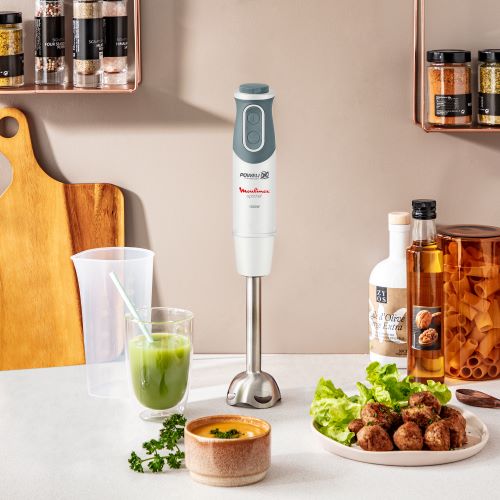 Moulinex Optichef Hand Blender, 1000 Watts, 8 Functions, White - DD6411EG Moulinex Optichef Hand Blender, 1000 Watts, 8 Functions, White - DD6411EG