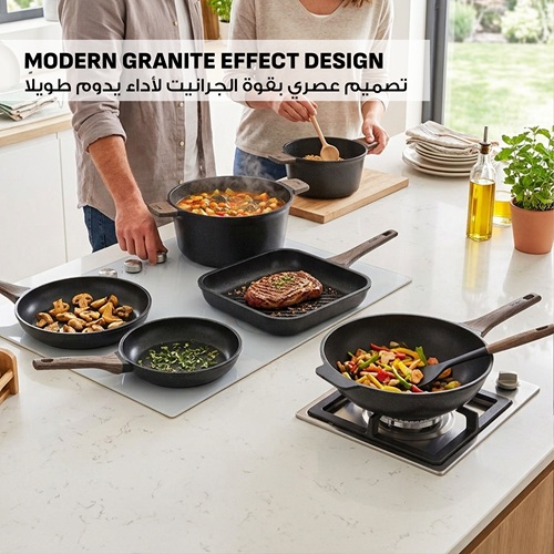 Tefal Gourmet Set, 12 Pieces, Cast Aluminium, Heat Resistant Handles - 4300011192