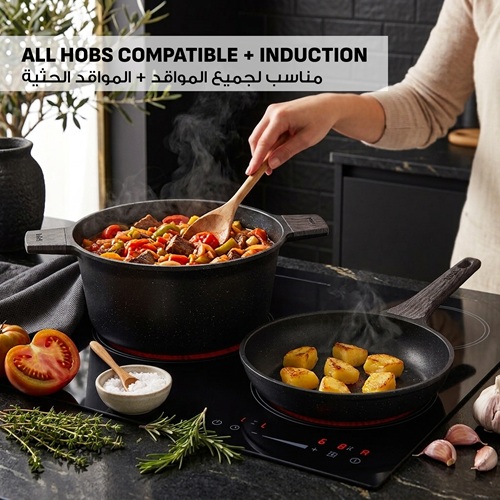 Tefal Gourmet Set, 12 Pieces, Cast Aluminium, Heat Resistant Handles - 4300011192