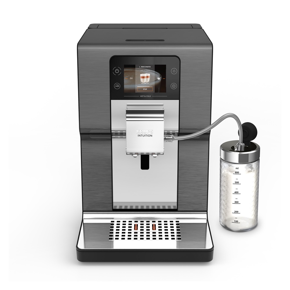 Krups Intuition Experience, Automatic Coffee Machine, 36 Hot & Cold Beverages, Cold Brew Aroma Technology, Made in France - EA879NE0