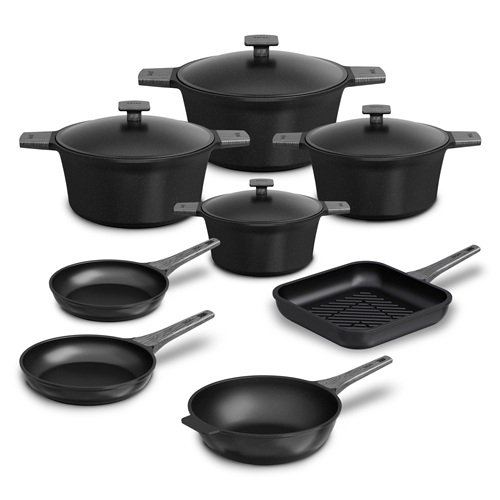 Tefal Gourmet Set, 12 Pieces, Cast Aluminium, Heat Resistant Handles - 4300011192