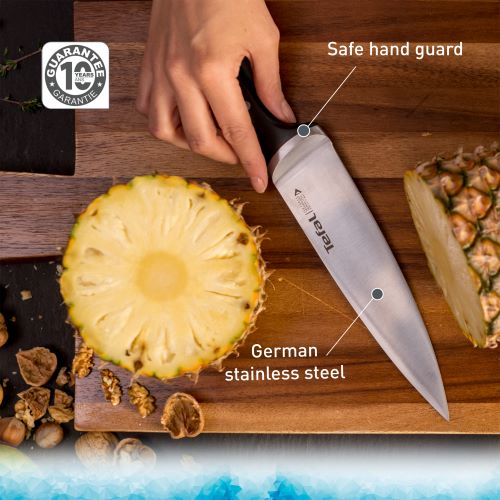 Ice force 5 Slots Wooden Block with 5 knives, Black - K232S574