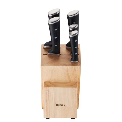 Ice force 5 Slots Wooden Block with 5 knives, Black - K232S574