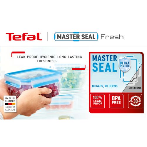 Tefal Masterseal Fresh Rectangular 1L Food Storage - K3021212