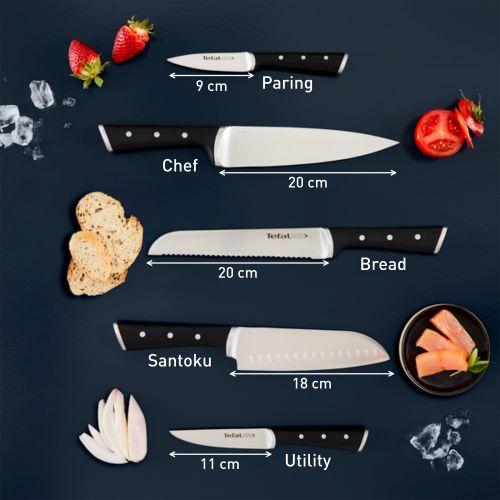 Ice force 5 Slots Wooden Block with 5 knives, Black - K232S574