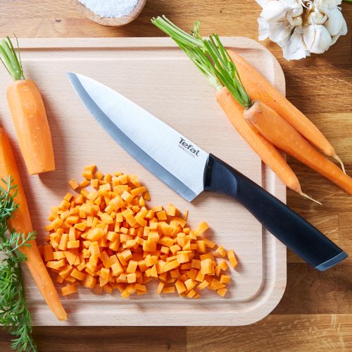Tefal Comfort Paring Knife Set, 3 Pieces ( Paring 9 cm + Utility 12 cm + Chef 15 cm ), Black - K221S375 Tefal Comfort Paring Knife Set, 3 Pieces ( Paring 9 cm + Utility 12 cm + Chef 15 cm ), Black - K221S375